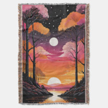 Sunset forestal encantado