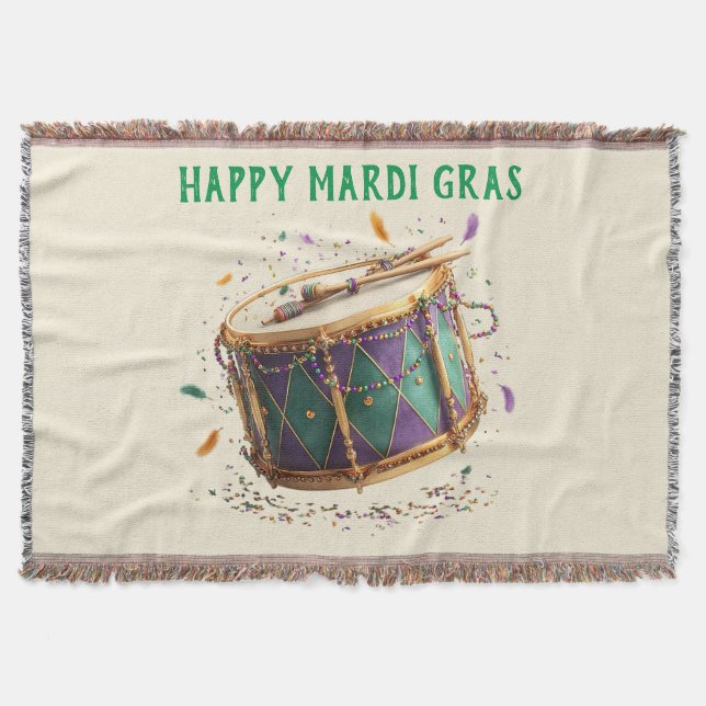 Manta Tambor festivo de Mardi Gras (Anverso)