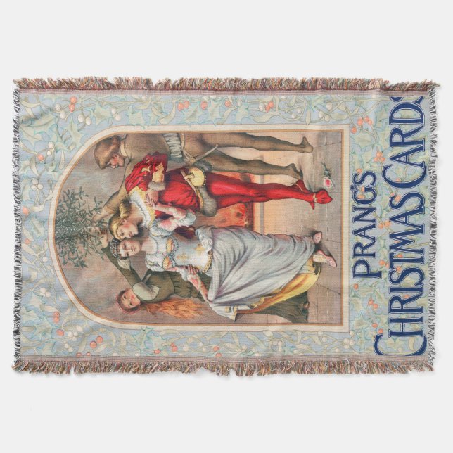 Manta Tarjeta de Navidad de Prang (ca. 1886) (Anverso)