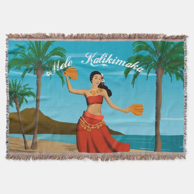 Manta Tarjeta postal hawaiana Mele Kalikimaka (Anverso)