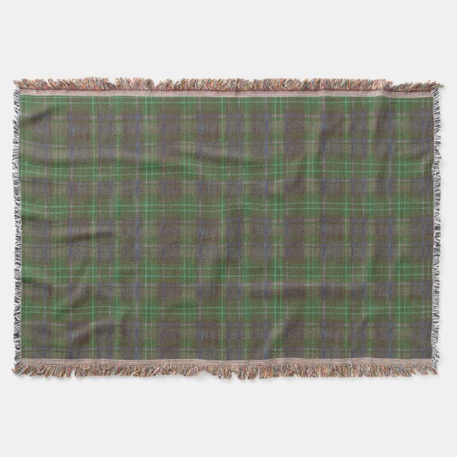 Manta Tartan Verde Bosque Cabaña (Anverso)