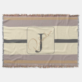 Manta Taupe Dorado Personalizado con Raya Moderno Neutro