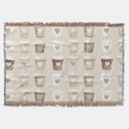 Manta Tazas de Corazón de Café con Crema