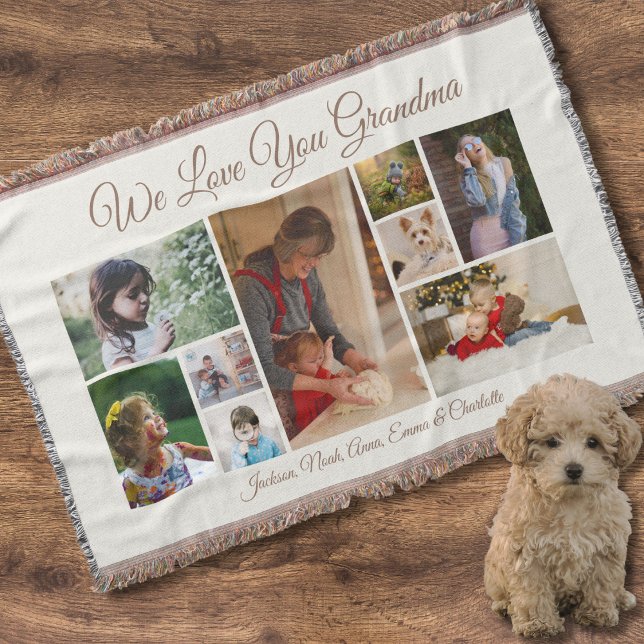 Manta Te Ama Abuela | Foto personalizada fuera de blanco (Subido por el creador)