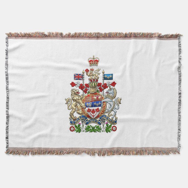 Manta Tejida [410] Escudo de armas del Canadá [3D] (Anverso)