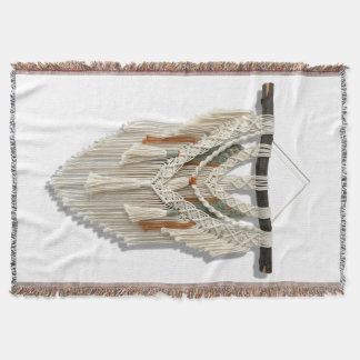 Manta tejida a macramé