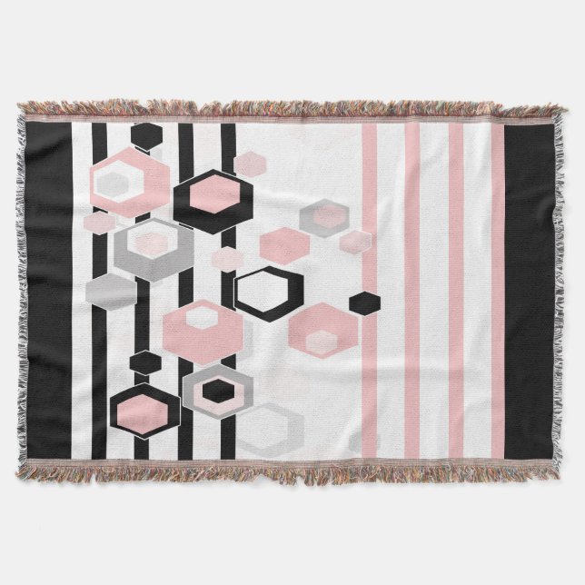 Manta Tejida Abstracción. Hexagones. (Anverso)