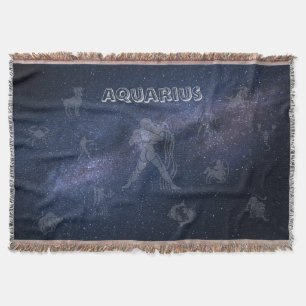 Manta Tejida Acuario de la muestra del zodiaco