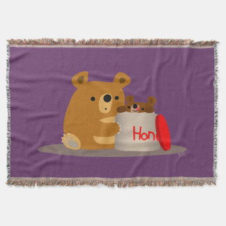 Manta Tejida ¡Adiós, cariño! Cuto Personalizado Bears Throth Bl