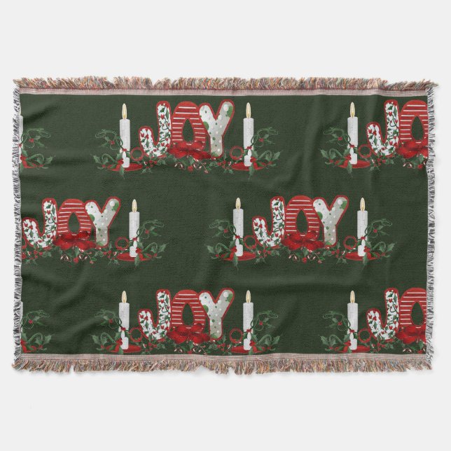 Manta Tejida Alegría navideña de los navidades (Anverso)