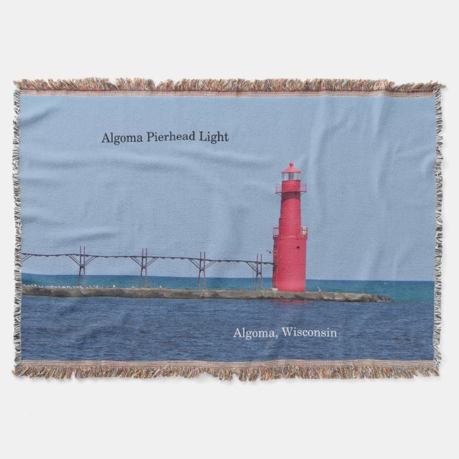 Manta tejida Algoma Pierhead Light (Anverso)