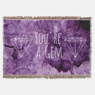 Manta Tejida Amethyst Geode You are A Gem
