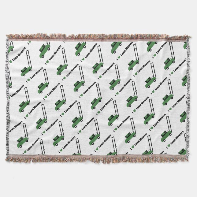 Manta Tejida Amo los cortacéspedes (Anverso)