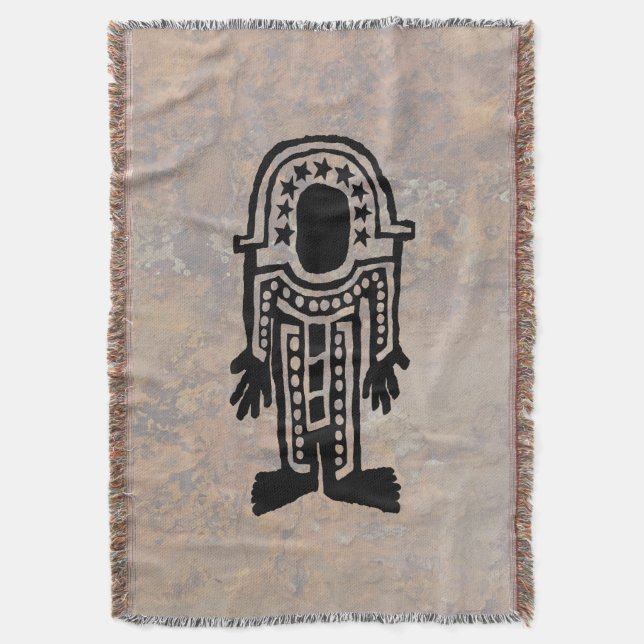 Manta Tejida Anciano Astronauta (Frente vertical)