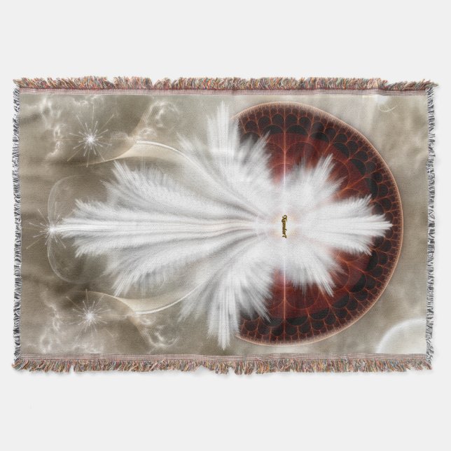 Manta Tejida Ángel Wings Snowflake Throw Blanket (Anverso)