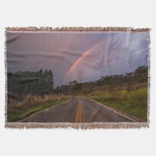 Manta Tejida Arco iris y camino