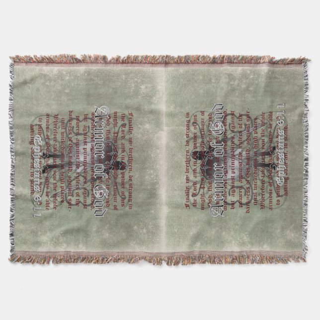 Manta Tejida Armadura de dios, 6:10 de Ephesians - 18, soldado (Anverso)