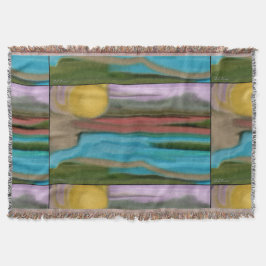 Manta Tejida Arte abstracto de Sierra Sunrise