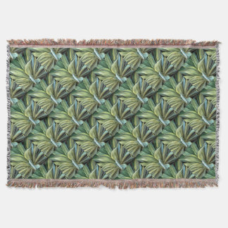 Manta Tejida Arte de realismo agave tropical