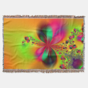 Manta Tejida Arte fractal de danza de fuego