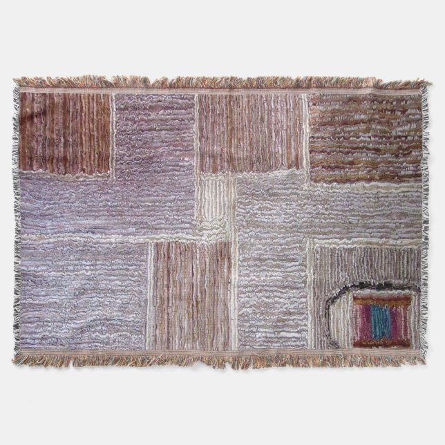 Manta Tejida Artesanía original de alfombra de cuero (Anverso)