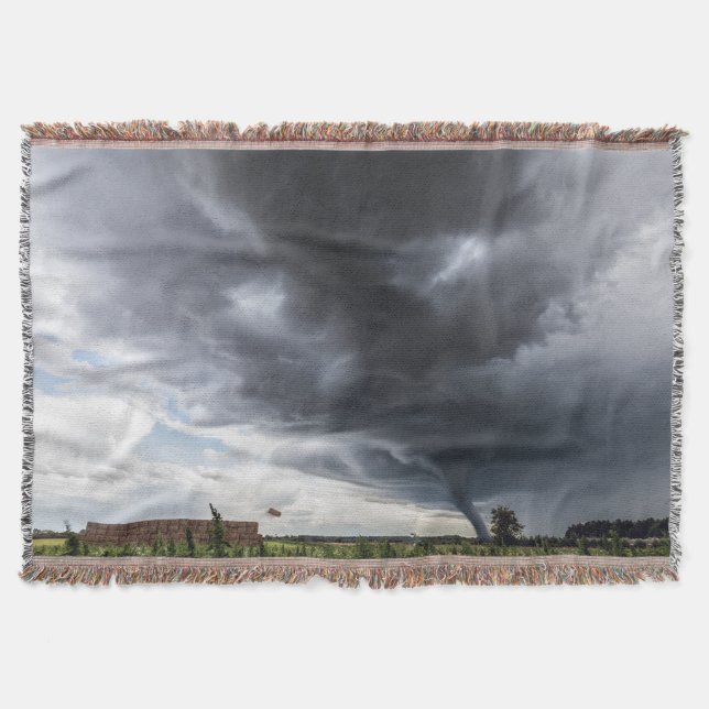 Manta Tejida Asalte el heno lifing del tornado o del tornado en (Anverso)