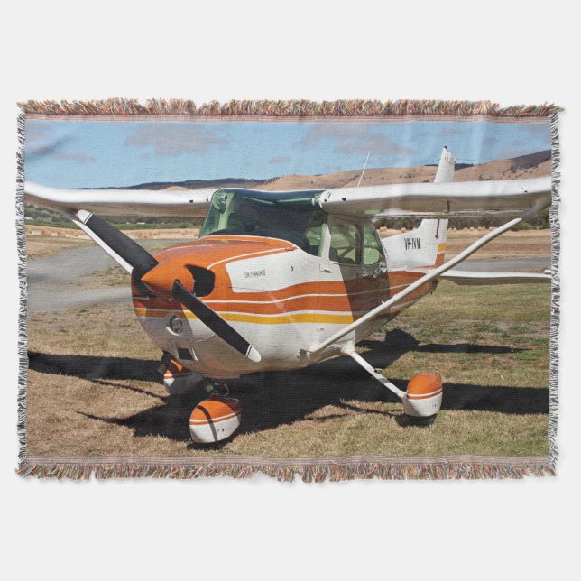 Manta Tejida Aviones de ala alta de Cessna (Anverso)