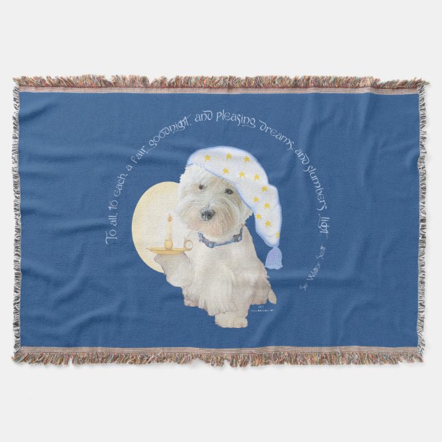 Manta Tejida Azul de buena noche (Anverso)