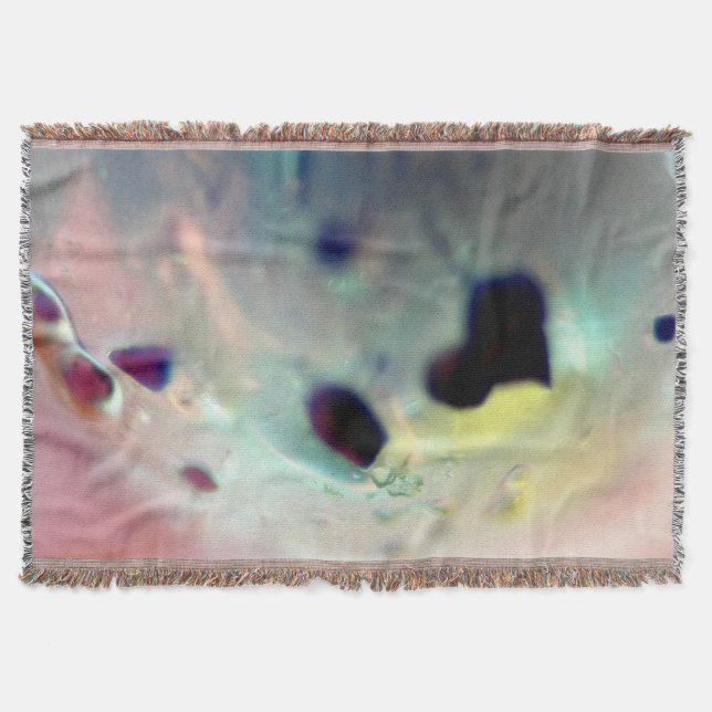 Manta Tejida Azul rosa colorido (Anverso)