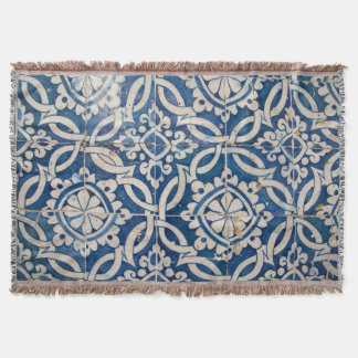 Manta Tejida Azulejo del portugués del vintage