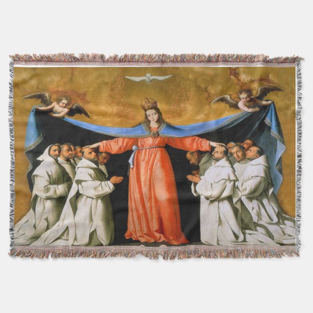 Manta Tejida Bajo su Virgen Mantente María Espíritu Santo (Anverso)