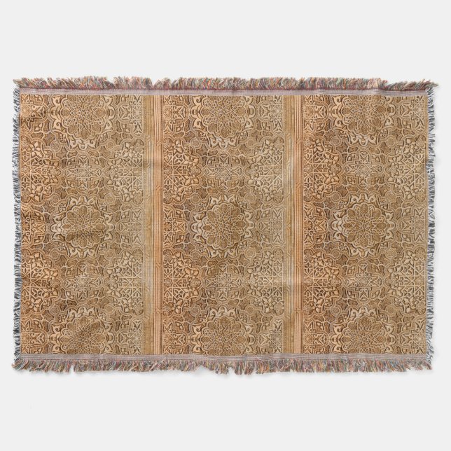 Manta Tejida Baldosas de la Alhambra (Anverso)