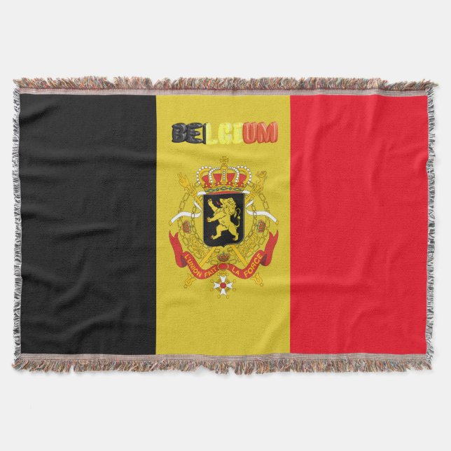 Manta Tejida Bandera belga (Anverso)