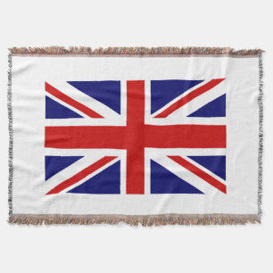 Manta tejida bandera británica el   Union Jack del