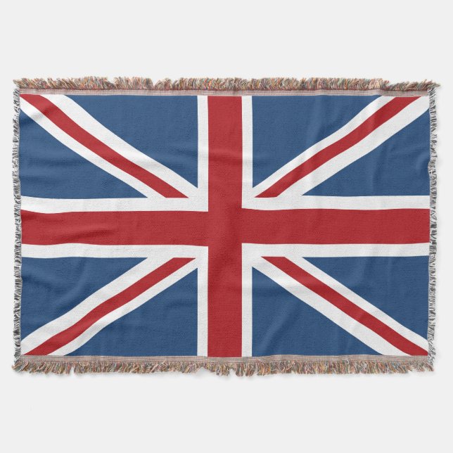 Manta Tejida Bandera clásica de Union Jack Reino Unido (Anverso)