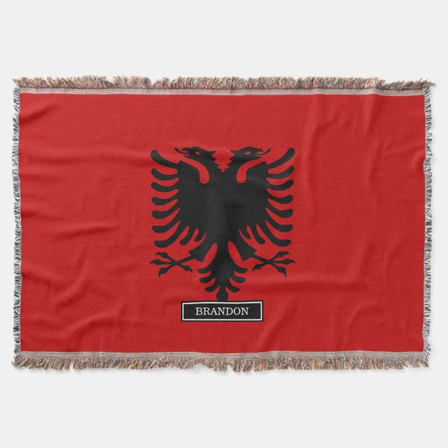 Manta Tejida Bandera de Albania (Anverso)
