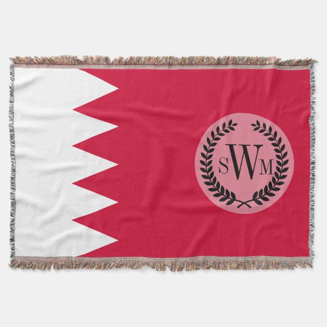 Manta Tejida Bandera de Bahrein (Anverso)