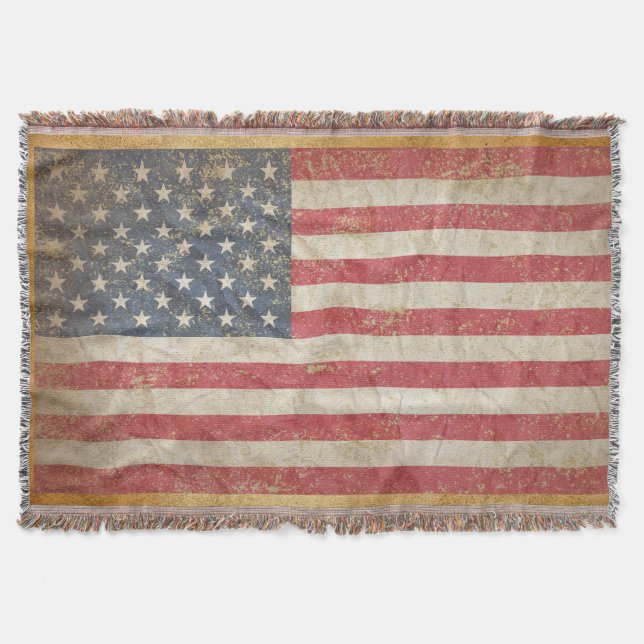 Manta Tejida Bandera de Estados Unidos (Anverso)