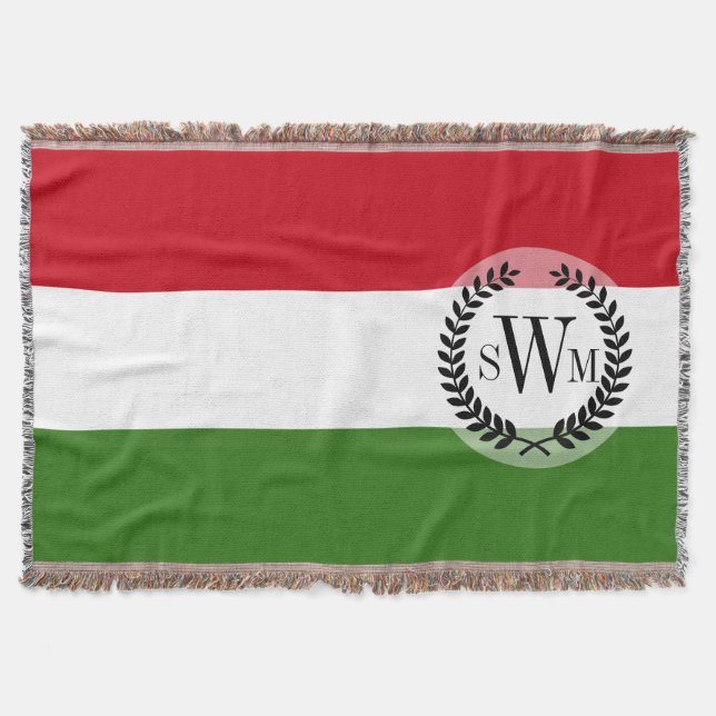 Manta Tejida Bandera de Hungría (Anverso)