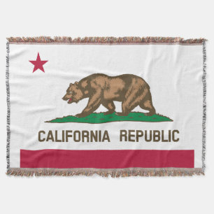 Manta Tejida Bandera de la República de California