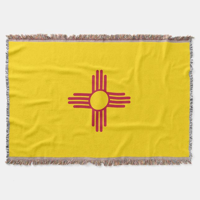 Manta Tejida Bandera de Nuevo México (Anverso)