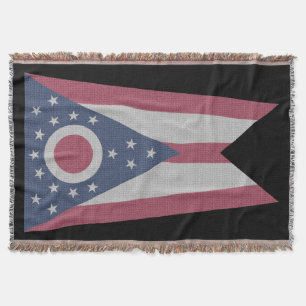 Manta Tejida Bandera de Ohio