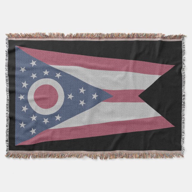 Manta Tejida Bandera de Ohio (Anverso)