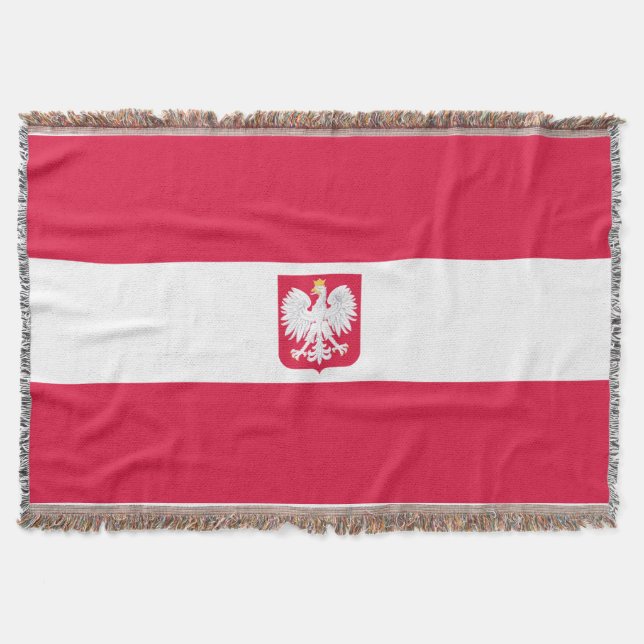 Manta Tejida Bandera de Polonia (Anverso)
