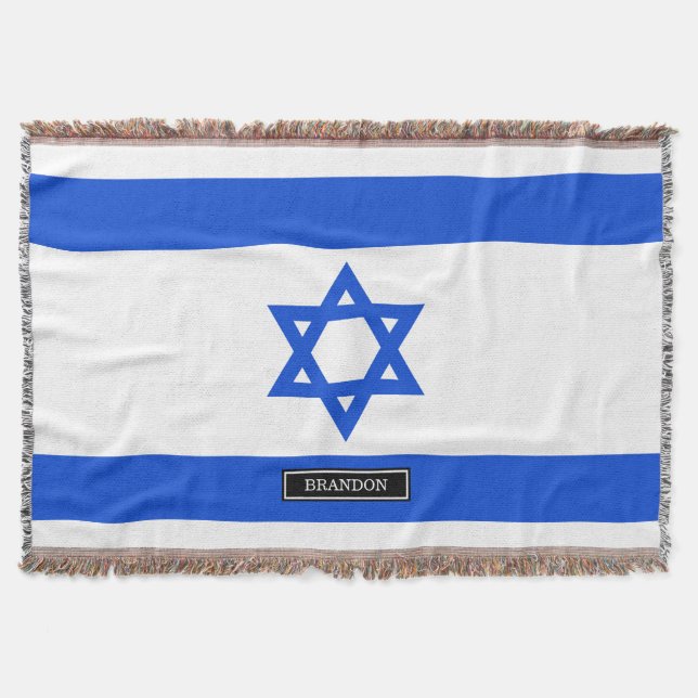 Manta Tejida Bandera del israelí (Anverso)