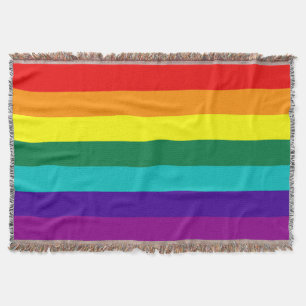 Manta Tejida Bandera del Orgullo Arcoiris de 7 bandas