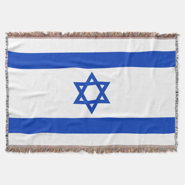 Manta Tejida Bandera israelí (Anverso)