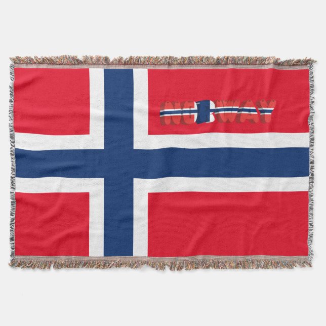 Manta Tejida Bandera noruega (Anverso)