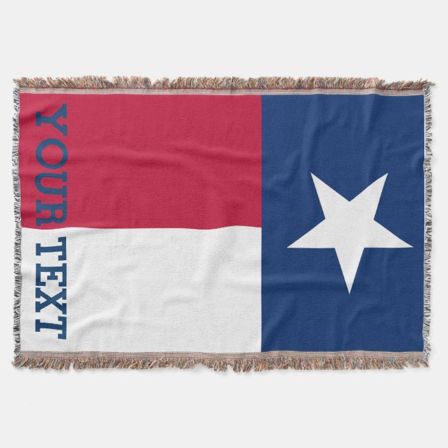 Manta Tejida Bandera personalizada de Tejas (Anverso)