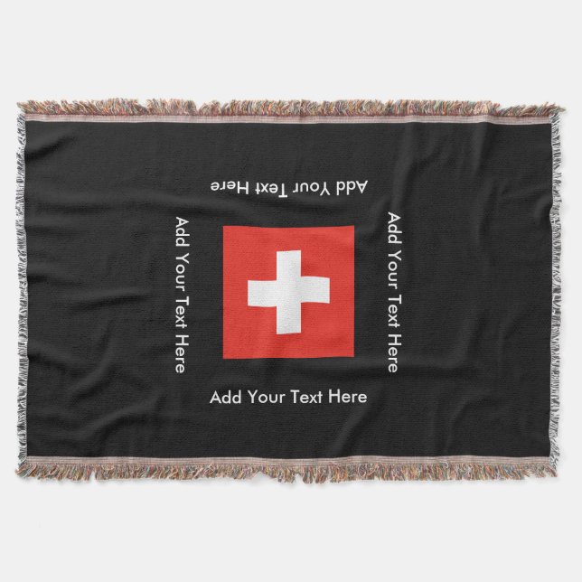 Manta Tejida Bandera suiza (Anverso)